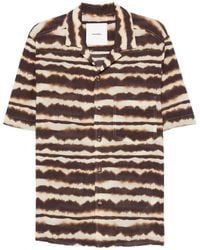 Nanushka - Striped Short-Sleeve Shirt - Lyst