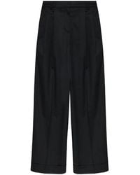 Ganni - Pantalon Ample À Design Plissé - Lyst