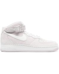 Nike - Pink Air Force 1 Mid '07 Suede Sneakers - Men's - Calf Suede/fabric/rubber - Lyst