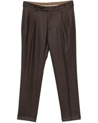 Berwich - Barber Houndstooth-Pattern Pleated Trousers - Lyst