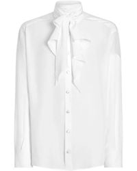 Dolce & Gabbana - Crêpe De Chine Silk Shirt - Lyst