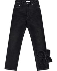 Area - Bow Straight-Leg Jeans - Lyst