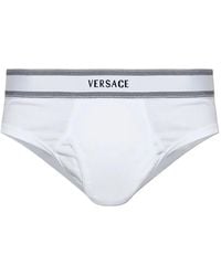 Versace - Logo Waistband Briefs - Lyst