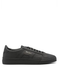 Santoni - Double Buckle Leather Sneakers - Lyst