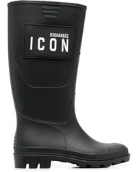 DSquared² - Icon-print Knee-high Boots - Lyst