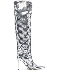 Alexandre Vauthier - Clem Sequinned Knee-High Boots - Lyst
