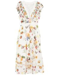 CAMILLA - Jurk Met Fruitprint En Ruches - Lyst