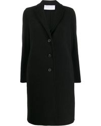 Harris Wharf London Abrigo midi con botones - Negro