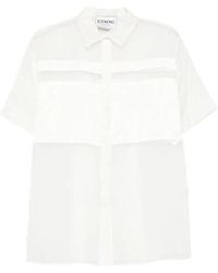 Iceberg - Sheer-Panel Shirt - Lyst
