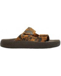 Veja - Etna Leopard-Print Suede Flat Sandals - Lyst