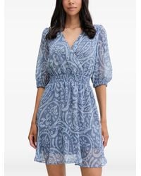 Morgan - Paisley-Print Wrap-Style Dress - Lyst