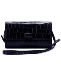 Jeffrey Levinson - Cari Croc-Embossed Shoulder Bag - Lyst