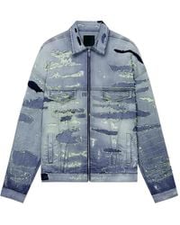 Givenchy - Zip-Up Denim Jacket - Lyst