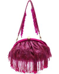 SLO_HAND_MADE - Firante Fringe-Trimmed Clutch Bag - Lyst