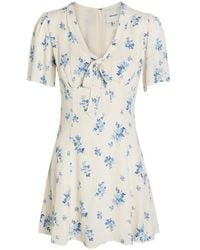 Reformation - Tyra Floral-Print Mini Dress - Lyst
