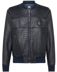 Billionaire - Lederjacke Mit Kroko-Effekt - Lyst