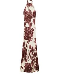 Twinset - Floral-Print Halterneck Maxi Dress - Lyst