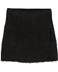 Norma Kamali - Fringe Mini Skirt - Lyst