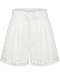 Twinset - Pantalones Cortos Con Cinturón - Lyst