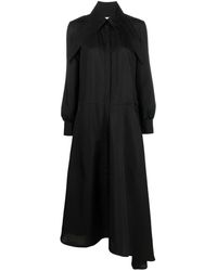 Jil Sander - Long Pointed-collar Shirt Dress - Lyst