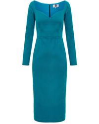 CuAnna - Sophie Long-Sleeved Midi Dress - Lyst