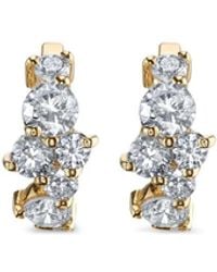 Sydney Evan - 14Kt Cocktail Diamond Hoops - Lyst