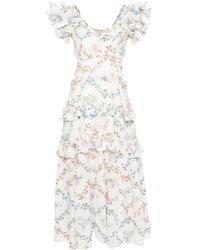 Needle & Thread - Floral-print Cotton Maxi Dress - Lyst
