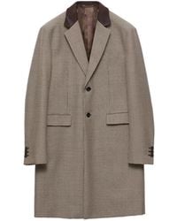 Prada - Single-Breasted Mohair Wool Coat - Lyst