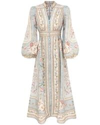 Zimmermann - Roselight Floral-Print Dress - Lyst