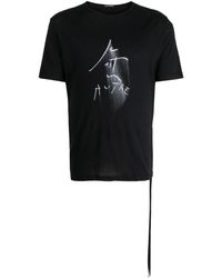 Ann Demeulemeester - Graphic-print Cotton T-shirt - Lyst