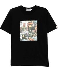 A Bathing Ape - T-Shirt Bape À Imprimé Graphique - Lyst