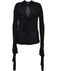 MSGM - Camicia Con Nodo - Lyst