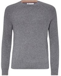 Brunello Cucinelli - Ribbed-Knit Cashmere Jumper - Lyst