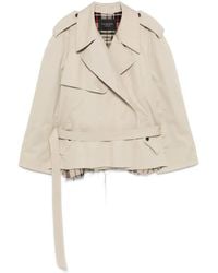 Balenciaga - Cotton Cropped Trench Coat - Lyst