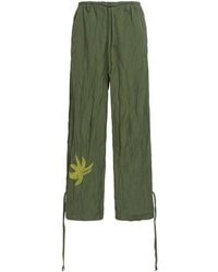 Marni - Logo-Print Wide-Leg Trousers - Lyst
