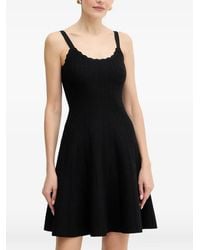 Morgan - Scalloped-Trim Mini Dress - Lyst