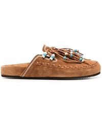 Alanui - Salvation Mountain Tassel-detail Suede Slippers - Lyst