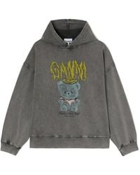 Ganni - Felpa Con Stampa Grafica - Lyst