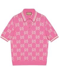 Gucci - GG Intarsia Poloshirt - Lyst