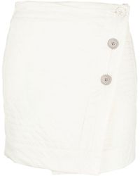 Emporio Armani - Button-front Quilted Skirt - Lyst