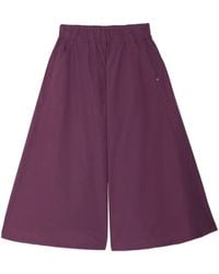 Ottod'Ame - Wide-Leg Culotte Cotton Trousers - Lyst