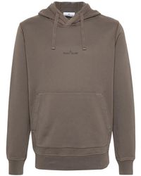 Stone Island - Logo Cotton Hoodie - Lyst