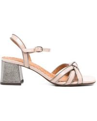 Chie Mihara - Leilah Knotted Patent-Leather Sandals - Lyst