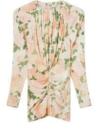 Stella McCartney - Floral Gathered Mini Dress - Lyst