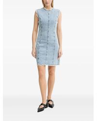 Gestuz - Gzdea Frayed Sleeveless Denim Mini Dress - Lyst