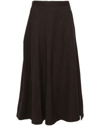 Y's Yohji Yamamoto - Asymmetric Wool-Blend Flared Skirt - Lyst