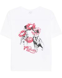 McQueen - Dalmatian-Print T-Shirt - Lyst