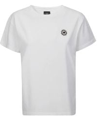 HTC - Flower-Embellished T-Shirt - Lyst