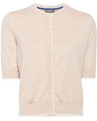 N.Peal Cashmere - Button-down Short-sleeve Cardigan - Lyst