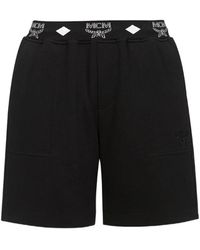 MCM - Logo-Waistband Ponte Shorts - Lyst